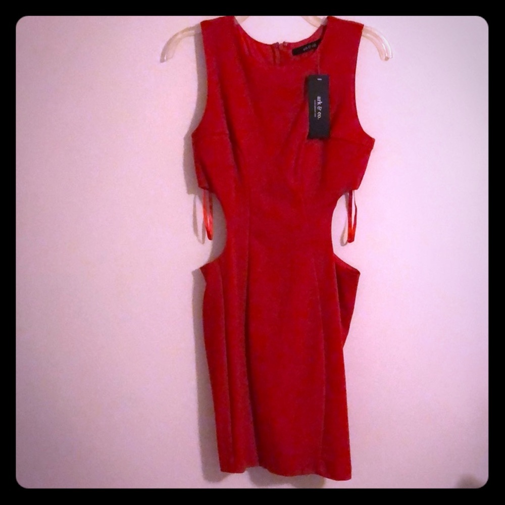 Red sexy mini dress